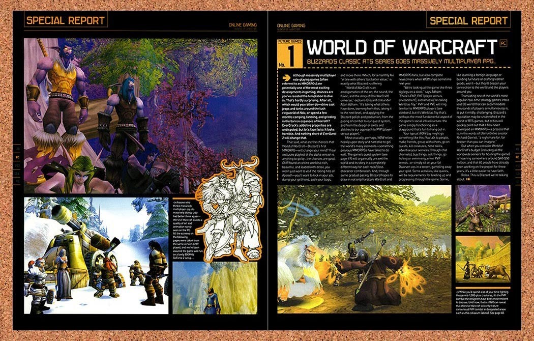 2003 World Of WarCraft Vanilla Early Preview Original Advertisement vr24 - for just $23.99! 