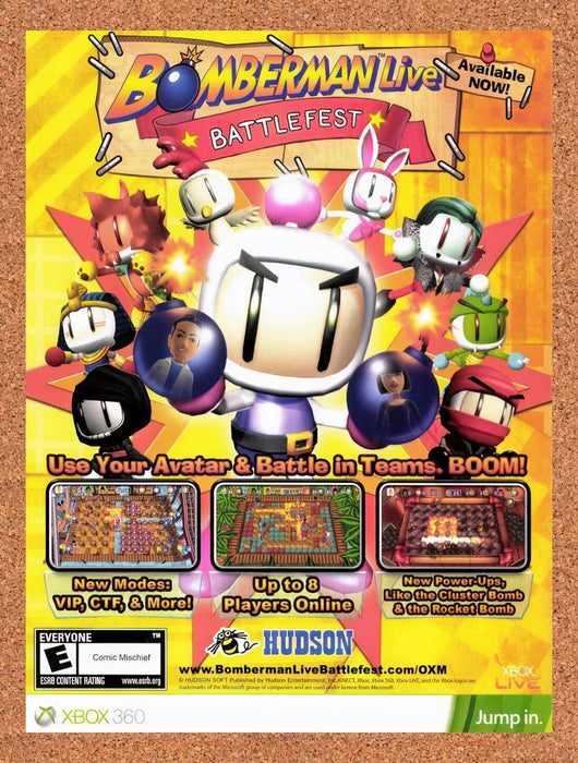 2011 Bomberman Live Battlefest Xbox 360 Original Ad v1 - for just $17.99! 