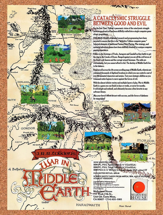 1989 War In Middle-Earth IBM Original Ad v1 - for just $18.49! 