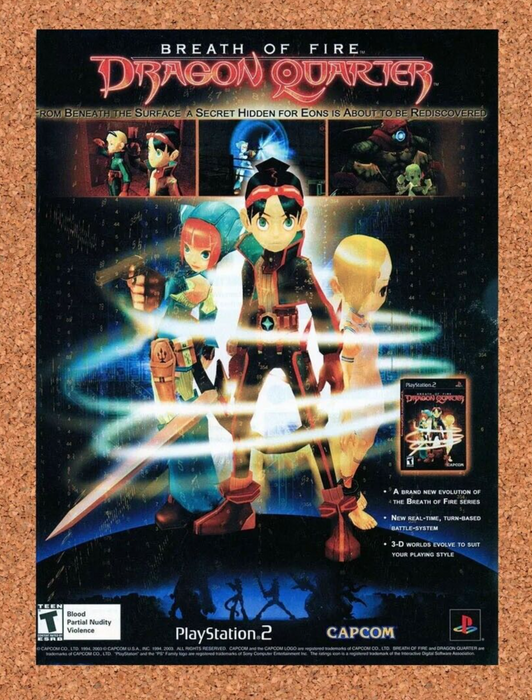 2004 Breath of Fire Dragon Quarter PS2 Original Ad - for just $17.99! 