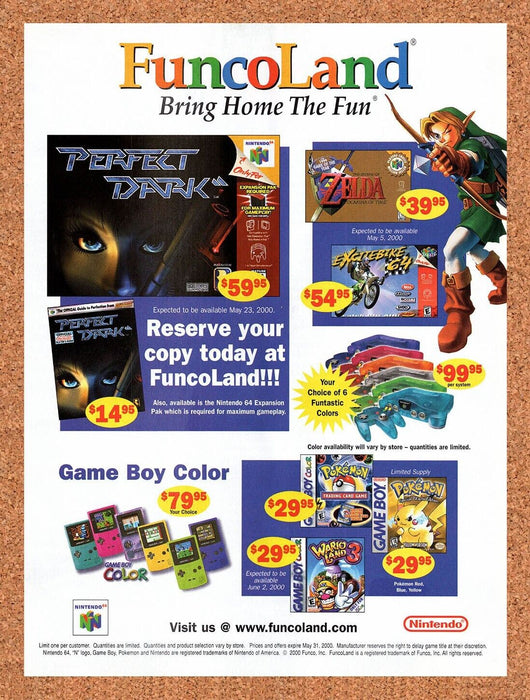 2000 FuncoLand N64 Original Ad v1 - for just $18.99! 
