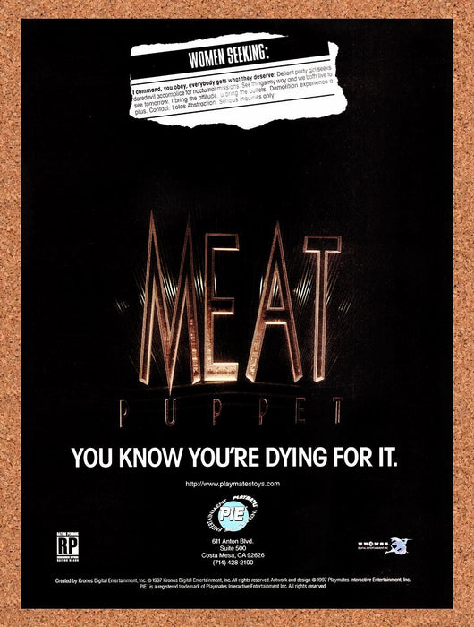 1997 Meat Puppet PC Original Ad v2 - for just $17.99! 