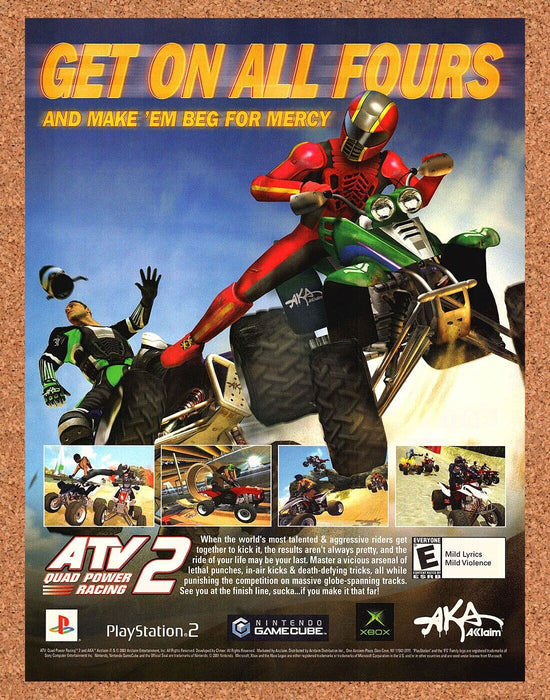2003 ATV Quad Power Racing 2 PS2 Original Ad - for just $17.99! 