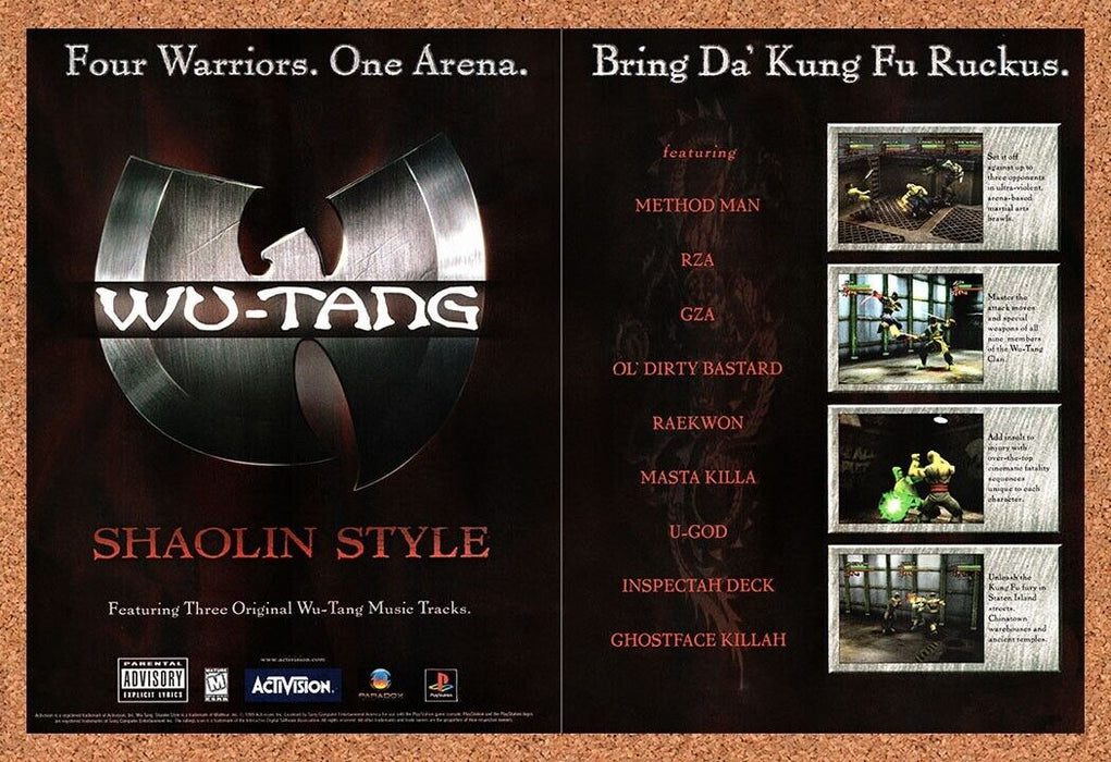 1999 Wu-Tang PS1 Original Ad v1 - for just $21.99! 