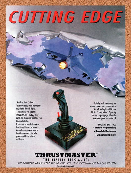 1994 Thrustmaster F-16 FLCS Original Ad v1 - for just $17.99! 