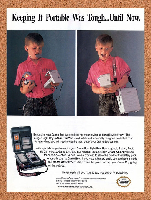 1992 Nintendo Game Boy Game Keeper Original Ad v4 - for just $17.99! 