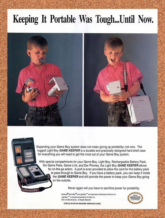 1992 Nintendo Game Boy Game Keeper Original Ad v4 - for just $17.99! 