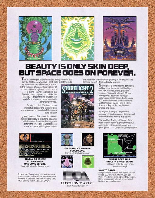 1991 Starflight 2 PC Original Ad - for just $17.99! 