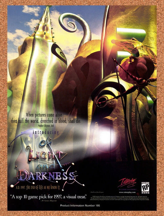 1997 Of Light And Darkness PC Original Ad v4 - for just $15.55! 