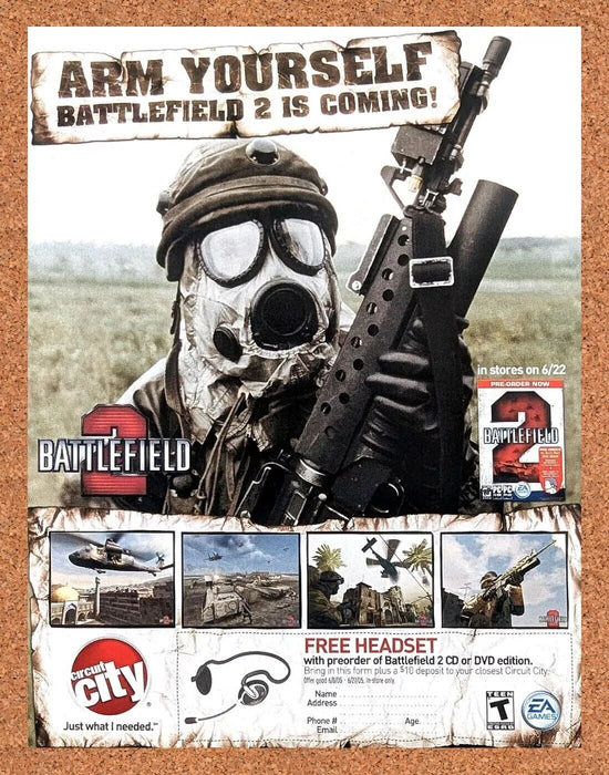 2007 Battlefield 2 PC Original AdCircuit City Ad - for just $17.99! 