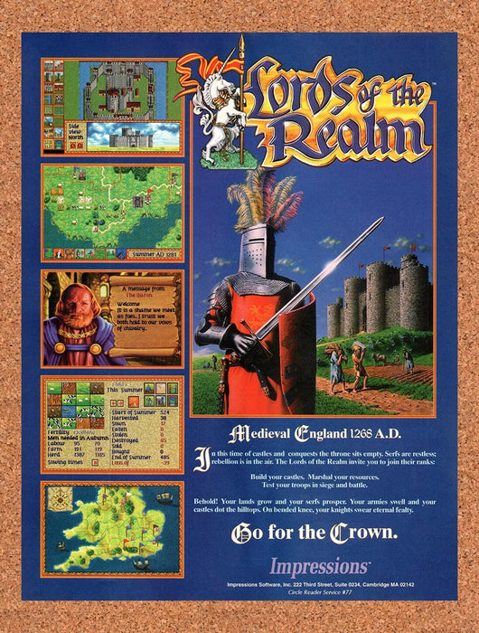 1994 Lords Of The Realm DOS Original Ad v1 - for just $17.99! 