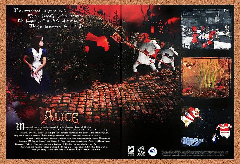 2003 American McGee's Alice PC Original Card Soldiers Ad v1 - for just $22.99! 