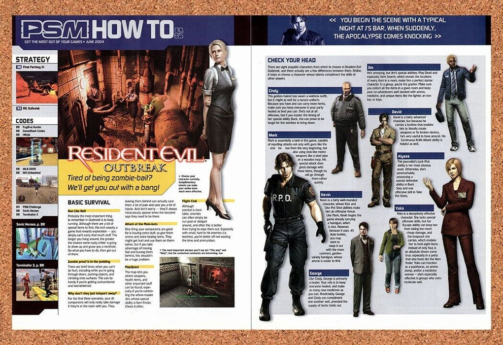 2004 Resident Evil Outbreak PS2 Original Ad v3 - for just $21.49! 
