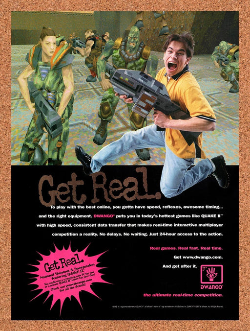 1998 Quake II Dwango Online Gaming Service Original Ad v7 - for just $17.99! 