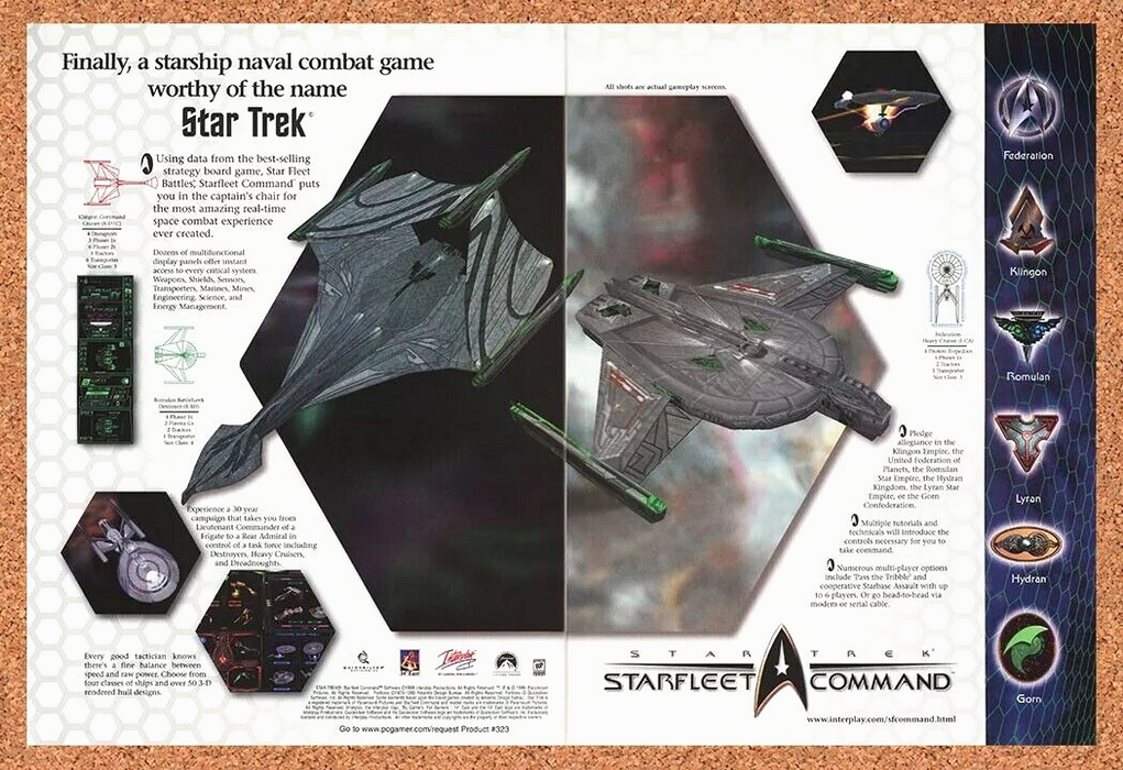 2001 Star Trek Starfleet Command PC Original Ad v2 - for just $21.49! 