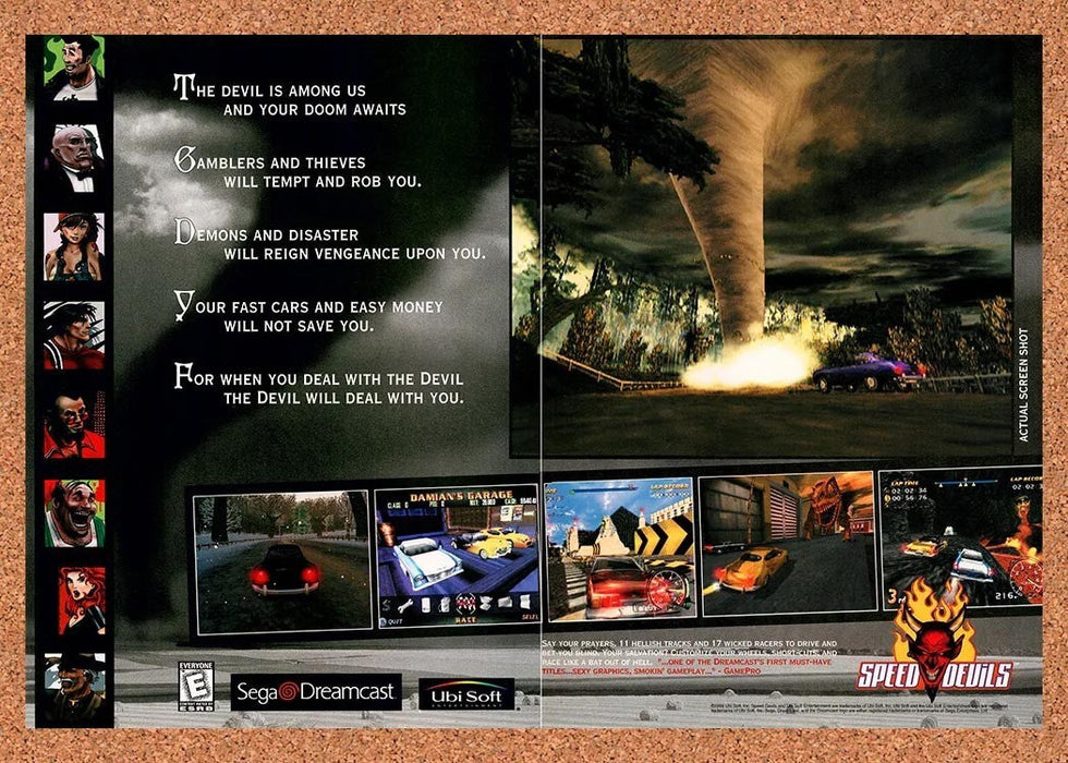1999 Speed Devils Dreamcast Original Advertisement v1 - for just $23.99! 