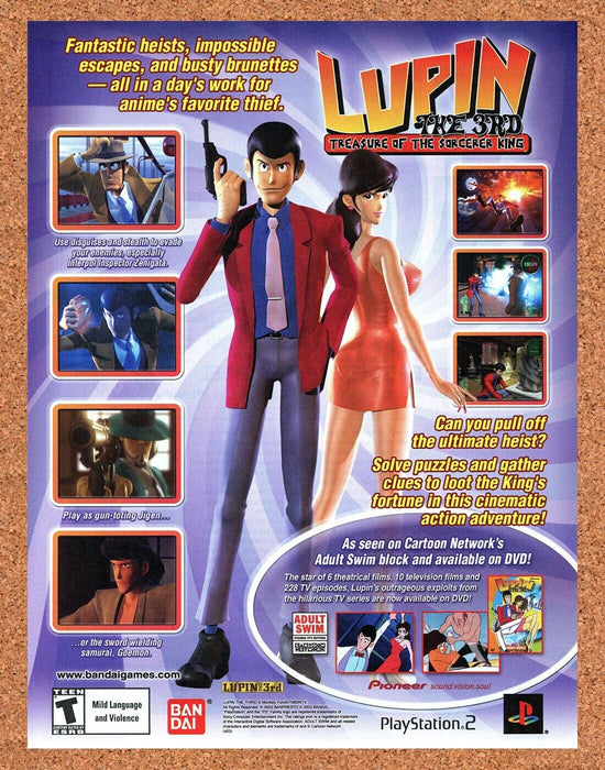 2004 Lupin The 3rd PS2 Original Ad - for just $17.99! 