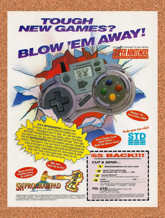 1994 STD SN ProgramPad Rebate Original Ad v6 - for just $15.29! 