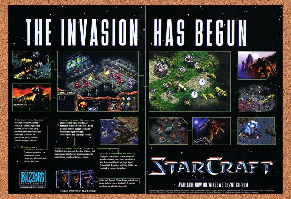 1998 StarCraft PC Game Original Ad v5 - for just $21.49! 