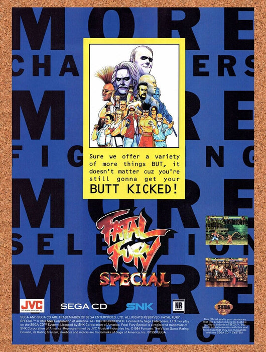 1995 Fatal Fury Special Genesis Original Ad v1 - for just $16.19! 