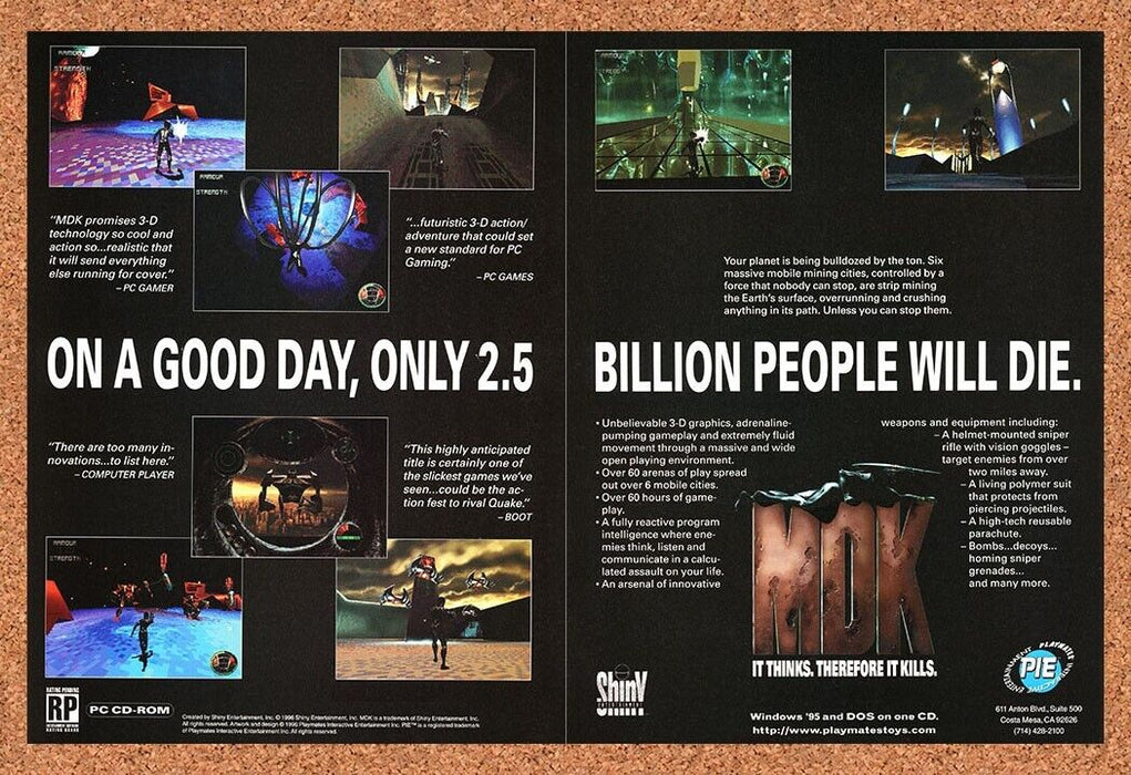 1999 MDK PC Original Ad v5 - for just $21.49! 