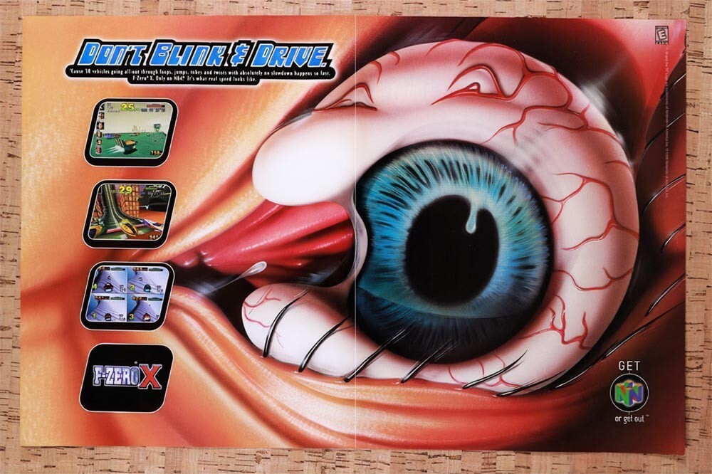 1998 F-Zero X N64 Original Ad v1 - for just $21.49! 