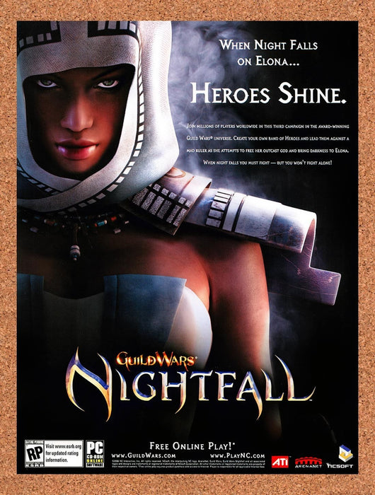 2006 Guild Wars Nightfall PC Original Ad v4 - for just $19.49! 
