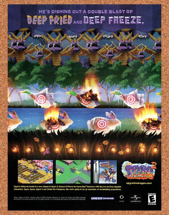 2003 Spyro 2 Season Of Flame GBA Original Ad v1 - for just $17.99! 