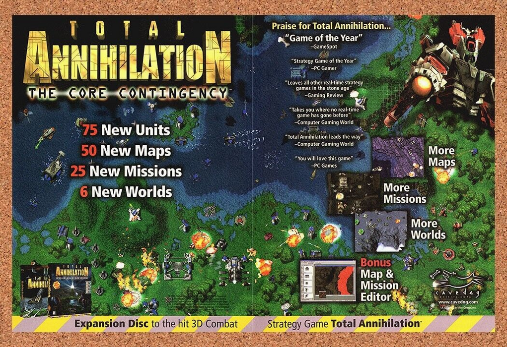 2000 Total Annihilation Core Contingency PC Original Ad v1 - for just $21.49! 