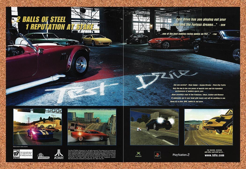 2002 Test Drive Xbox Original Advertisement v3 - for just $23.99! 