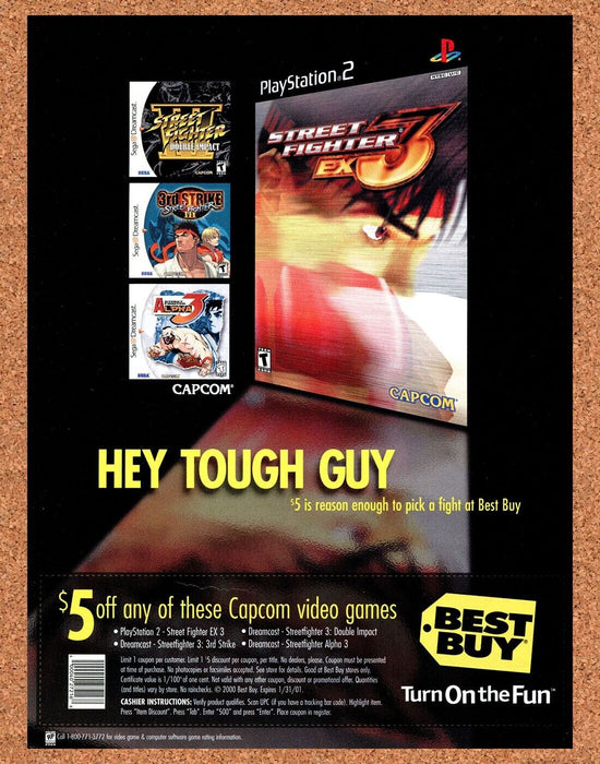 2003 Street Fighter EX3 PS2 Original Best Buy Ad - for just $17.99! 