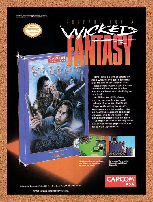 1990 Willow NES Original Ad v2 - for just $17.99! 