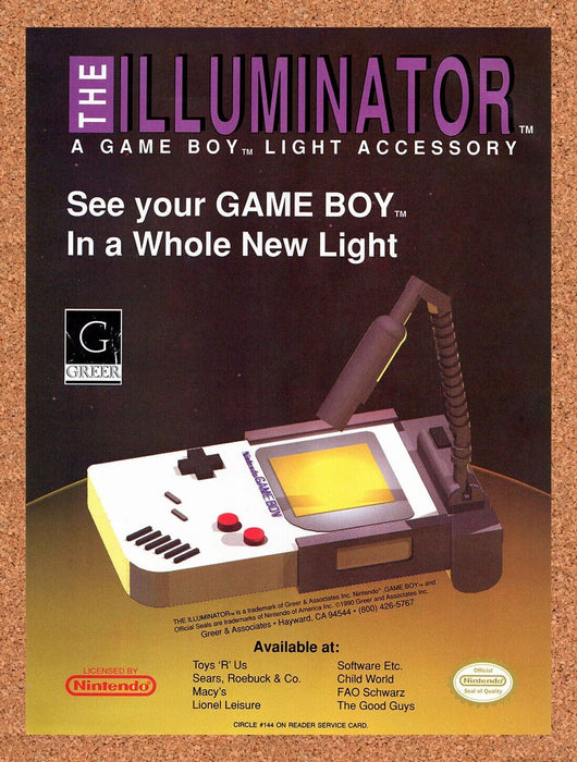 1991 Nintendo Game Boy Illuminator Original Ad v8 - for just $17.99! 