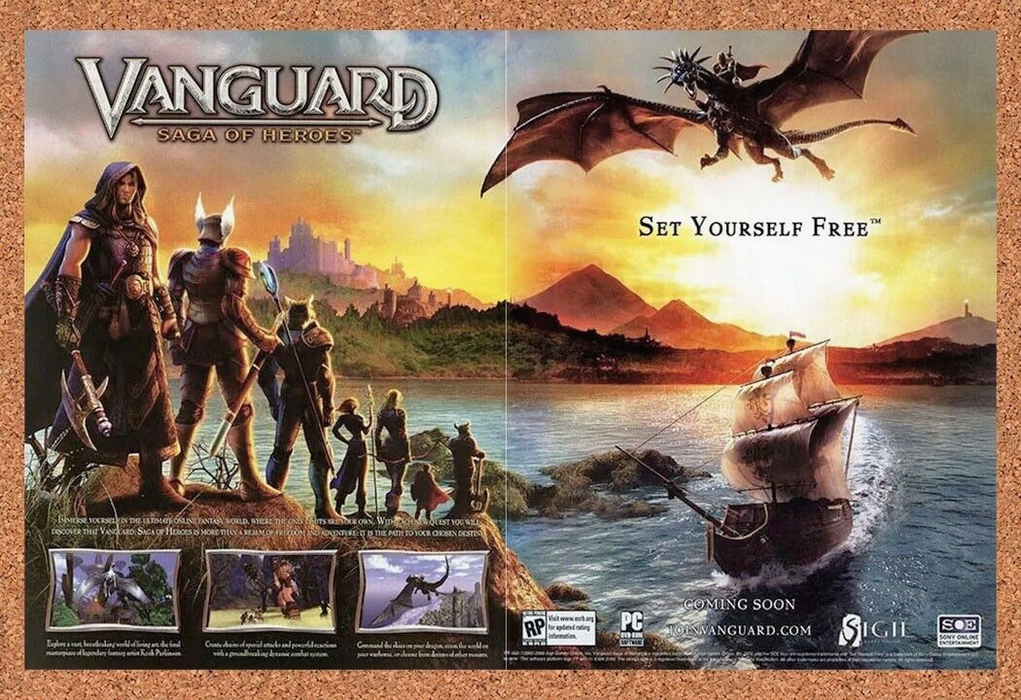 2008 Vanguard Saga of Heroes PC Game Original Ad - for just $21.49! 