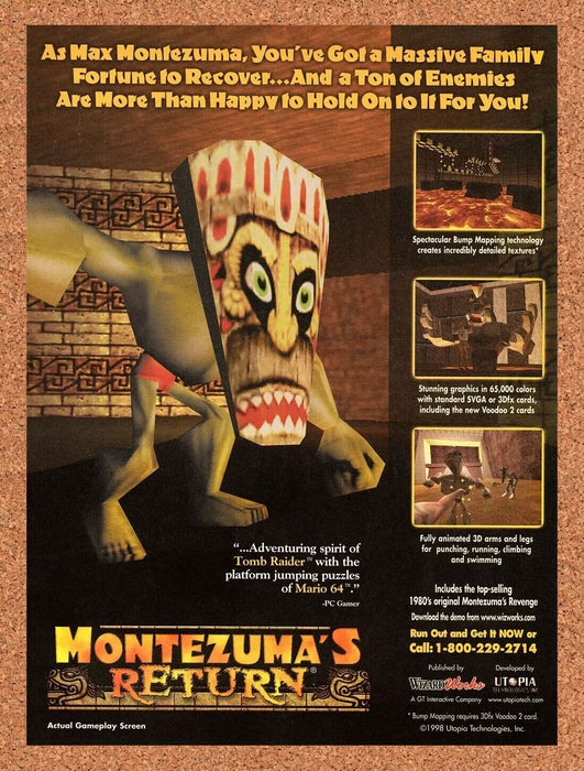 2000 Montezuma's Return PC Original Ad - for just $17.99! 