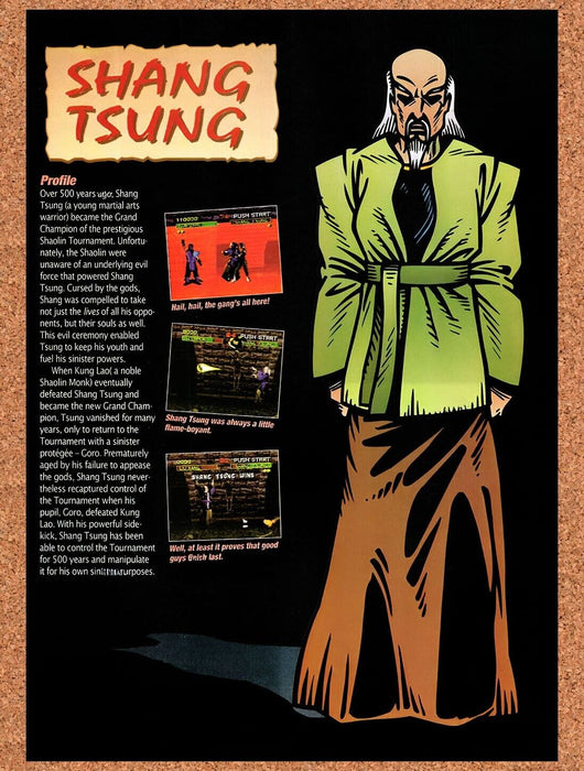 1993 Mortal Kombat Shang Tsung Profile Original Ad v21 - for just $17.99! 