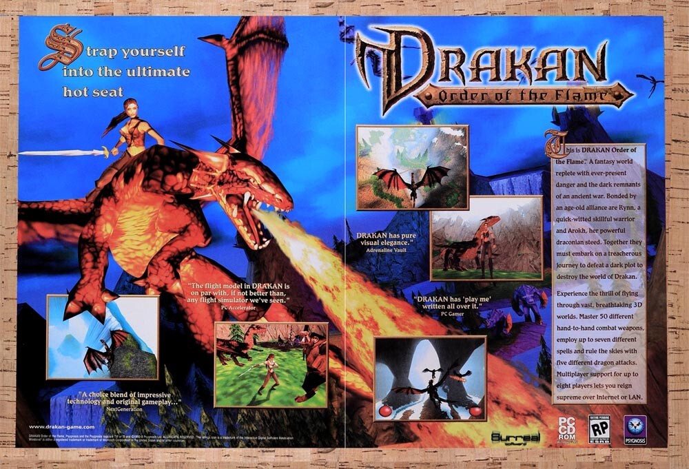 1999 Drakan Order Of The Flame PC Original Ad v5 - for just $21.49! 