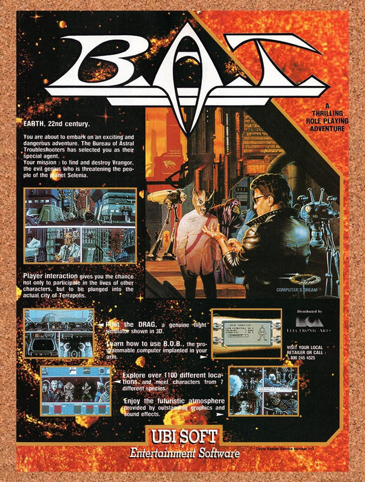 1990 BAT Commodore-64 Original Ad v1 - for just $17.99! 