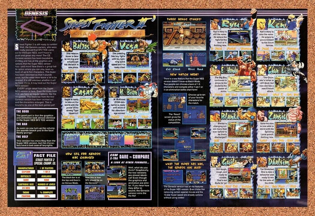 1993 Street Fighter II Special Champion Edition Genesis Original Ad v4 - for just $21.49! 