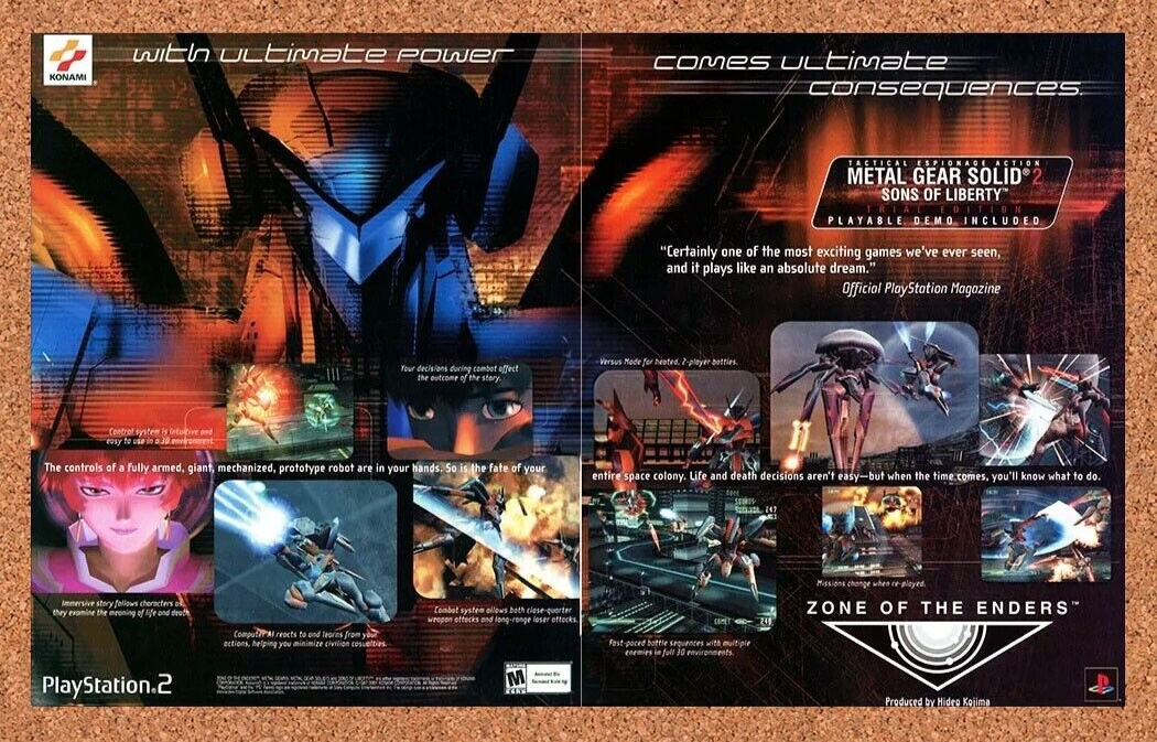 2002 Zone Of The Enders PS2 Original Ad v2 - for just $21.49! 