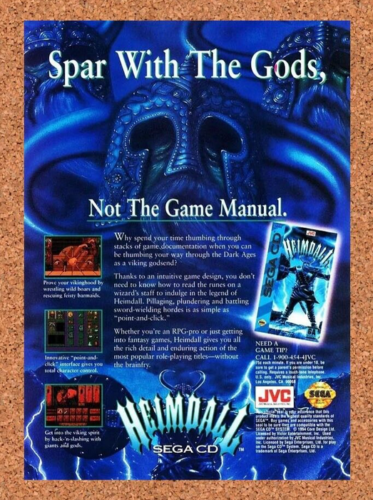 1993 Heimdall Sega CD Original Ad - for just $17.99! 
