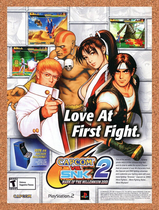 2001 Capcom vs SNK 2 PS2 Original Ad v1 - for just $17.99! 