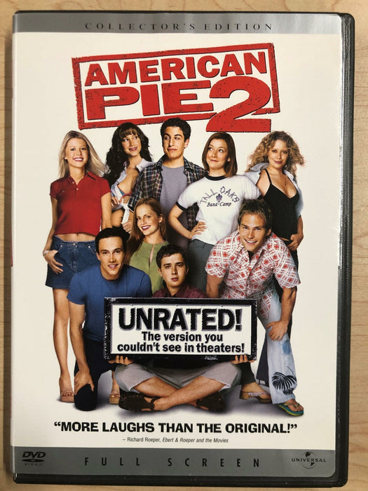 American Pie 2 (DVD, Unrated, 2001, Collectors Edition, full screen) - K0107 - for just $1.99! 