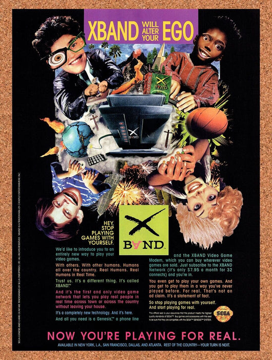 1995 Sega Genesis XBand Gaming Network Original Ad v14 - for just $16.19! 