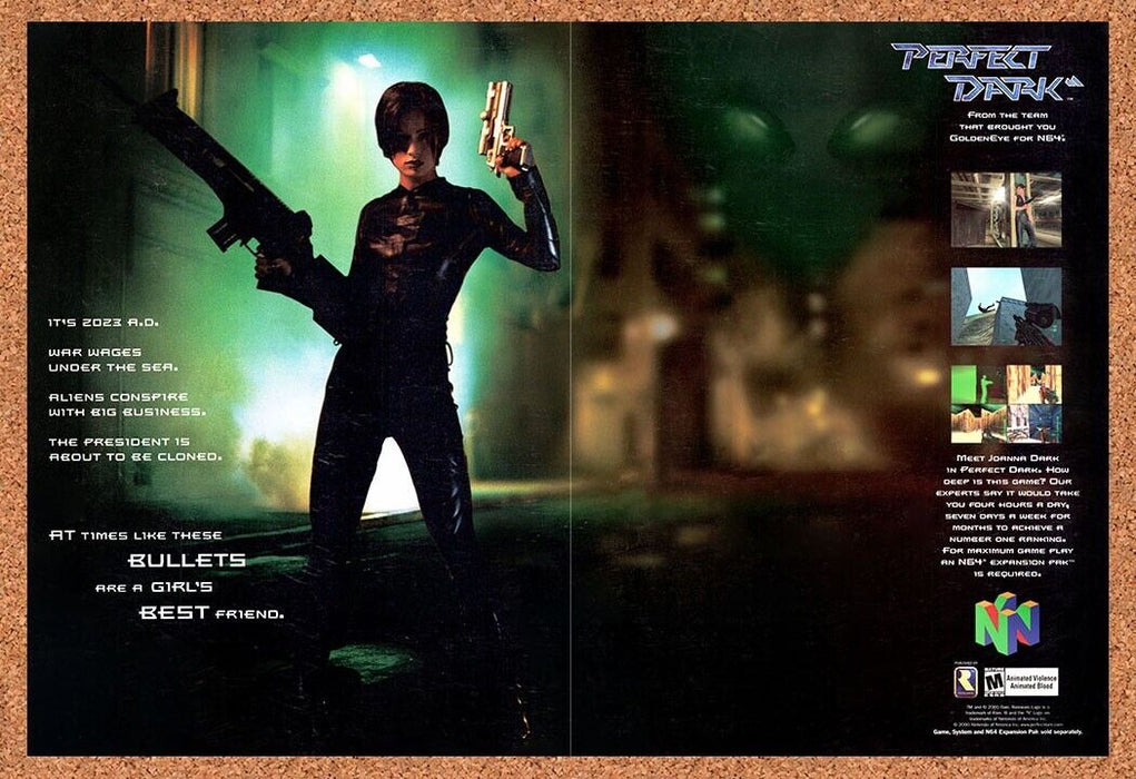 2000 Perfect Dark N64 Original Ad v1 - for just $21.49! 
