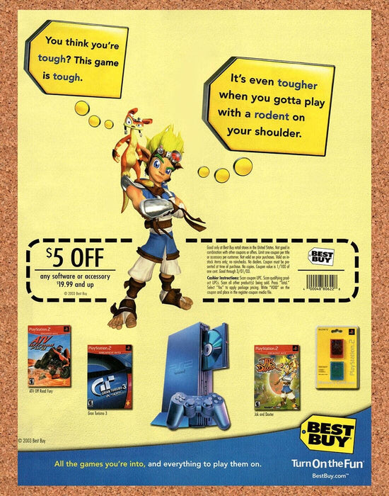 2003 Jak And Daxter PS2 Original Best Buy Rebate Ad - for just $17.99! 