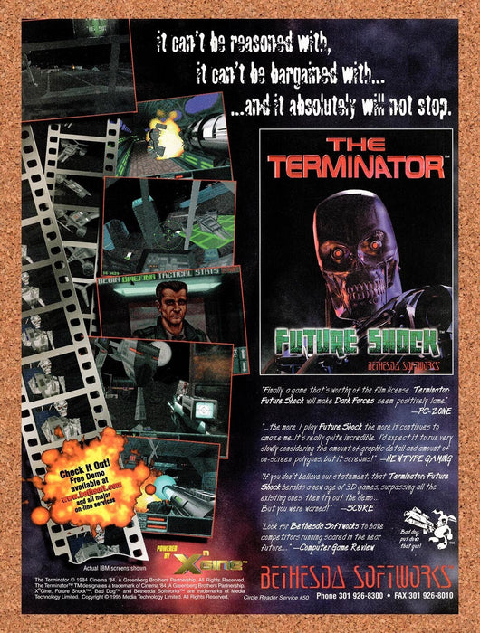 1996 Terminator Future Shock PC Original Ad v1 - for just $17.99! 