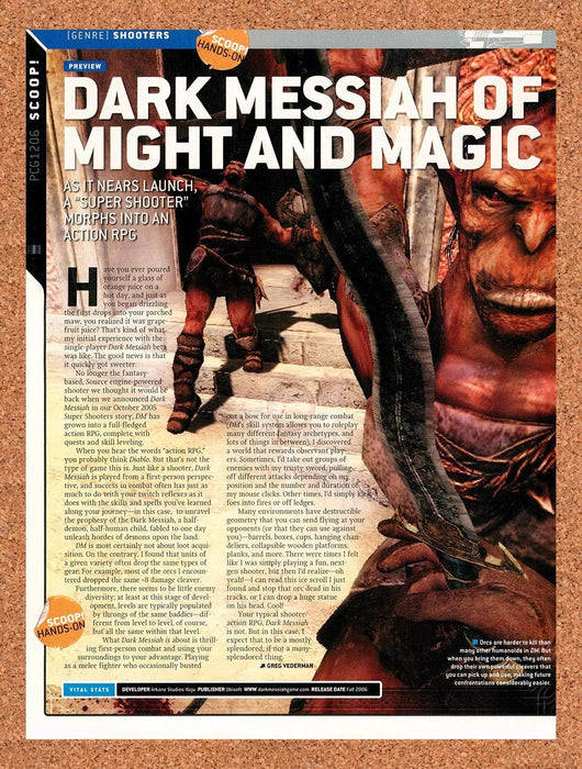2006 Might And Magic Dark Messiah PC Original Advertisement vr2 - for just $19.49! 