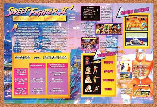 1993 Street Fighter 2 Champion Edition SNES Vs Genesis Original Ad - for just $19.34! 