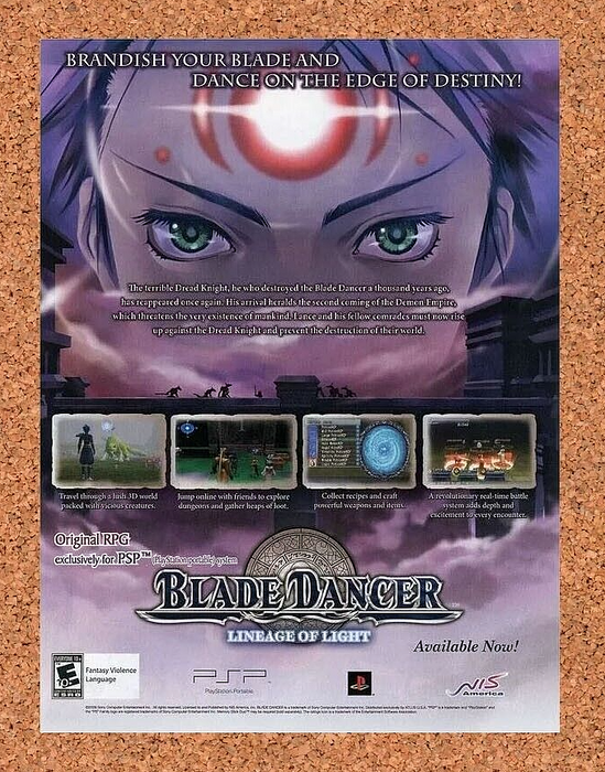 2007 Blade Dancer Lineage Of Light PSP Original Ad v1 - for just $17.99! 